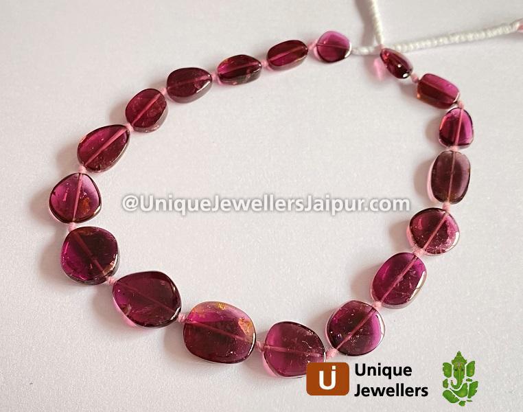 Watermelon Tourmaline Smooth Slices Beads